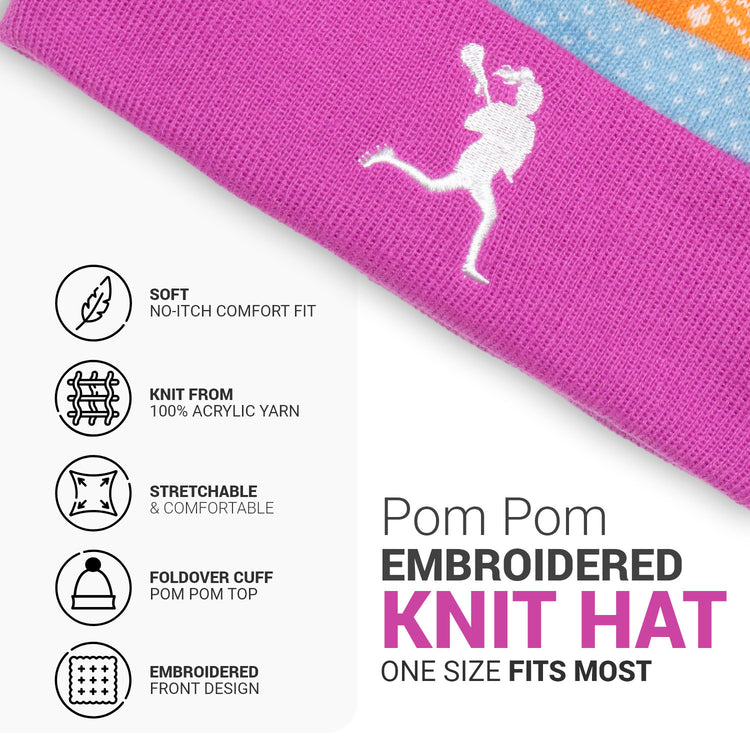 Lacrosse Knit Hat - Lax Girl Fair Isle