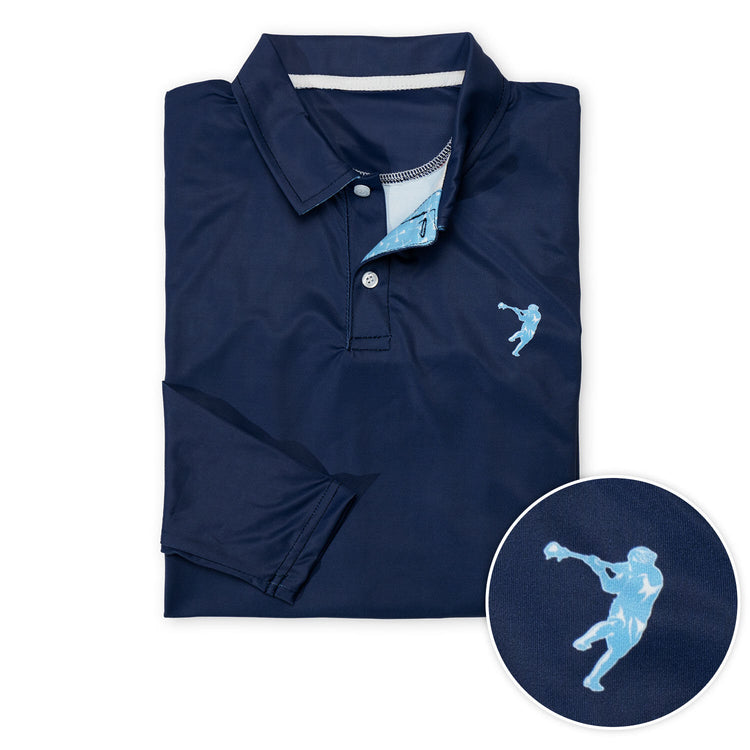 CTS Guys Lacrosse Long Sleeve Polo Shirt - Lax Attack
