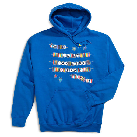 Girls Lacrosse Hooded Sweatshirt - In My Lax Girl Era [Adult Medium/Royal] - SS