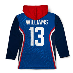 Custom Team Lightweight Long Sleeve ShieldDri Hoodie - Guys Lacrosse