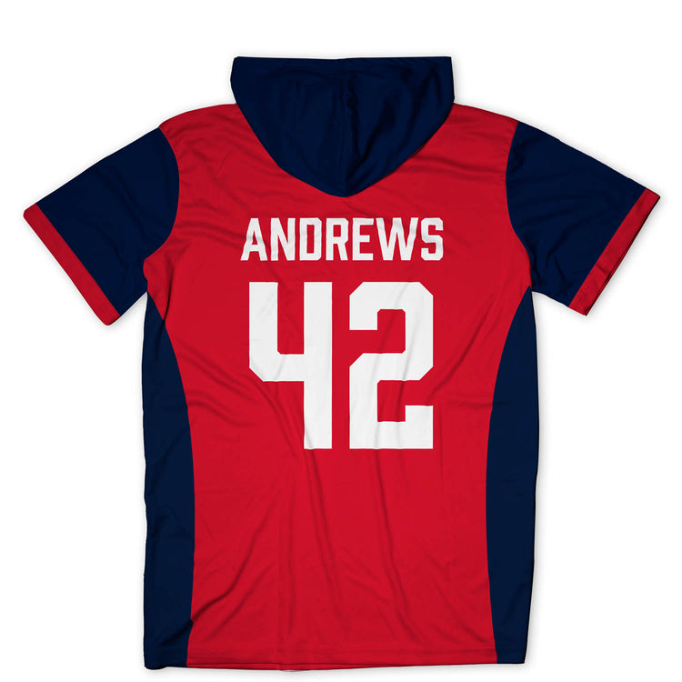 Custom Team Lightweight Short Sleeve ShieldDri Hoodie - Guys Lacrosse