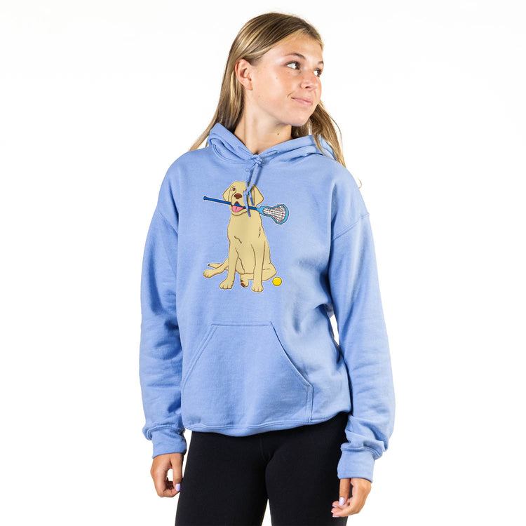 Girls Lacrosse Hooded Sweatshirt - Chase The Lax Dog