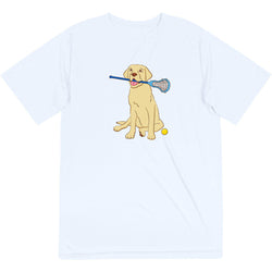 Girls Lacrosse Short Sleeve Performance Tee - Chase The Lax Dog
