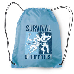 Guys Lacrosse Drawstring Backpack - Survival of the Fittest