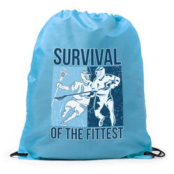 Guys Lacrosse Drawstring Backpack - Survival of the Fittest
