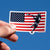 Guys Lacrosse Sticker - Patriotic