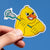 Guys Lacrosse Sticker - Rip The Duck