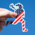 Girls Lacrosse Sticker - Patriotic Player