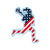 Girls Lacrosse Sticker - Patriotic Player