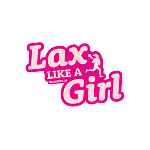 Girls Lacrosse Sticker - Lax Like A Girl