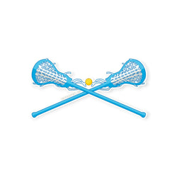 Girls Lacrosse Sticker - Crossed Sticks