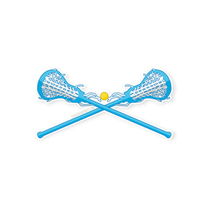 Girls Lacrosse Sticker - Crossed Sticks
