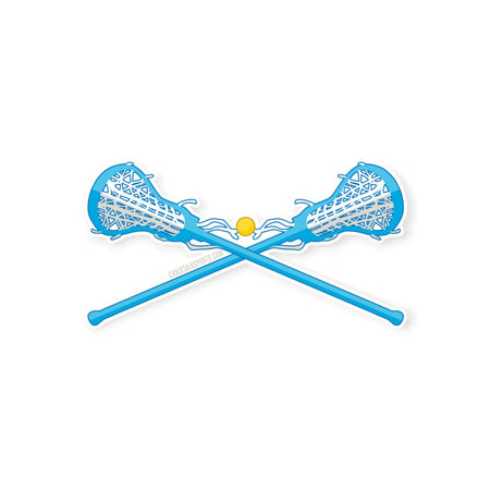 Girls Lacrosse Sticker - Crossed Sticks