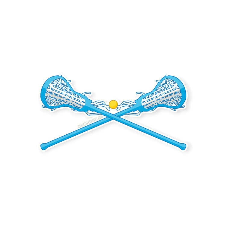 Girls Lacrosse Sticker - Crossed Sticks