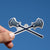 Guys Lacrosse Sticker - Crossed Sticks
