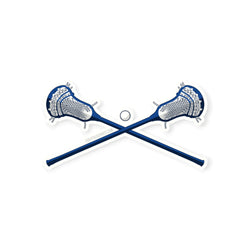 Guys Lacrosse Sticker - Crossed Sticks