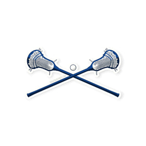 Guys Lacrosse Sticker - Crossed Sticks