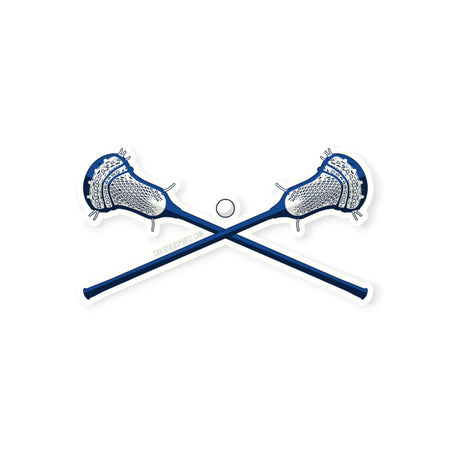 Guys Lacrosse Sticker - Crossed Sticks