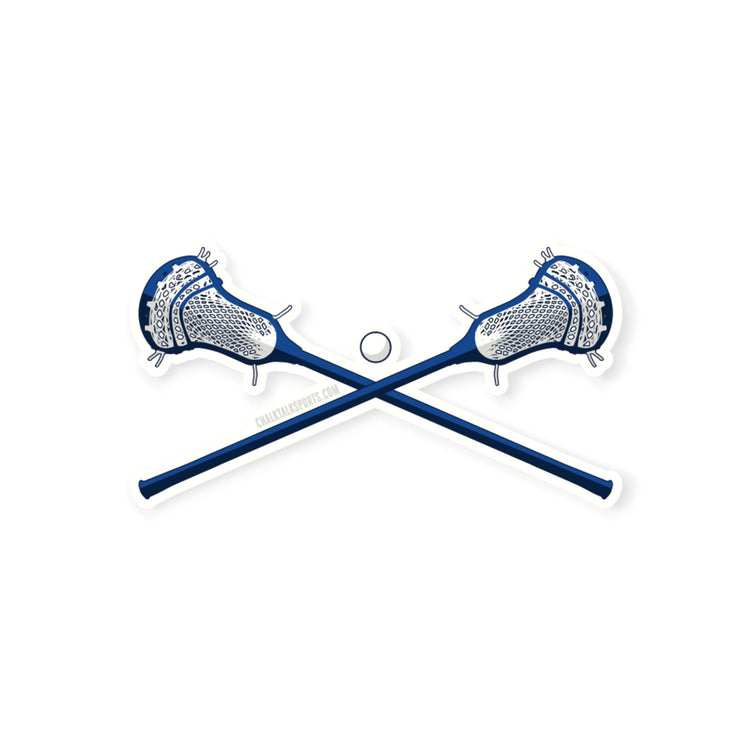 Guys Lacrosse Sticker - Crossed Sticks