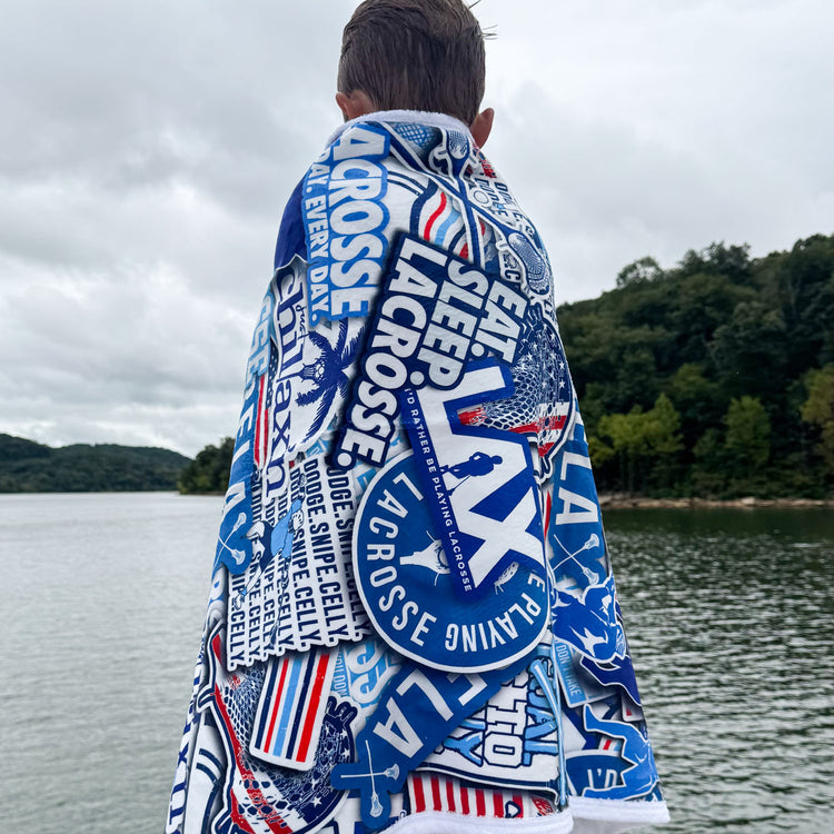 Guys Lacrosse Premium Beach Towel - Lacrosse Life