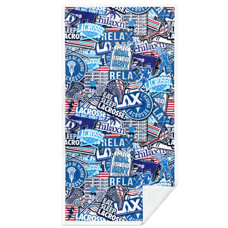 Guys Lacrosse Premium Beach Towel - Lacrosse Life