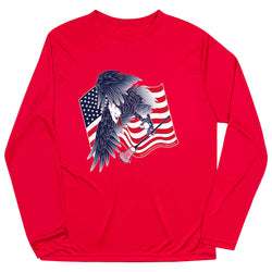 Guys Lacrosse Long Sleeve Performance Tee - Lacrosse Eagle