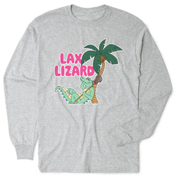 Guys Lacrosse Tshirt Long Sleeve - Lax Lizard