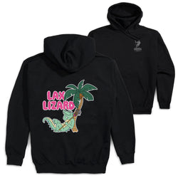 Guys Lacrosse Hooded Sweatshirt - Lax Lizard (Back Design)