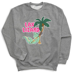 Guys Lacrosse Crewneck Sweatshirt - Lax Lizard