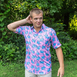 Lacrosse Performance Short Sleeve Button Down Shirt - Bayside
