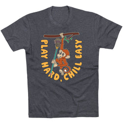 Guys Lacrosse Short Sleeve T-Shirt - Play Hard, Chill Easy
