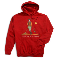Guys Lacrosse Hooded Sweatshirt - Slingin Heat In The High Noon