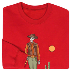 Guys Lacrosse Crewneck Sweatshirt - Slingin Heat In The High Noon