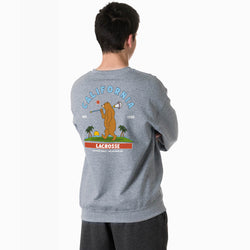Guys Lacrosse Crewneck Sweatshirt - California Lacrosse (Back Design)