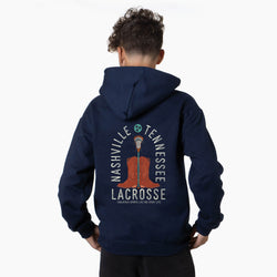 Guys Lacrosse Hooded Sweatshirt - Nashville Lacrosse (Back Design)