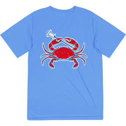Guys Lacrosse Short Sleeve Performance Tee - Bayside Lacrosse [Light Blue/Youth Large] - SS