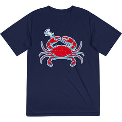 Guys Lacrosse Short Sleeve Performance Tee - Bayside Lacrosse [Navy/Adult Large] - SS