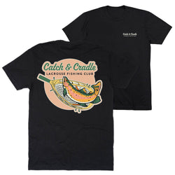 Guys Lacrosse Short Sleeve T-Shirt - Catch and Cradle (Back Design)