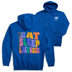 Girls Lacrosse Hooded Sweatshirt - Girls Eat Sleep Lacrosse (Back Design)