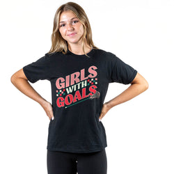 Girls Lacrosse Short Sleeve T-Shirt - Girls With Goals