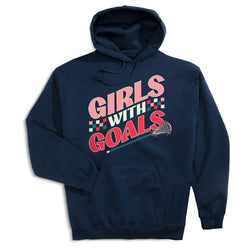 Girls Lacrosse Hooded Sweatshirt - Girls With Goals