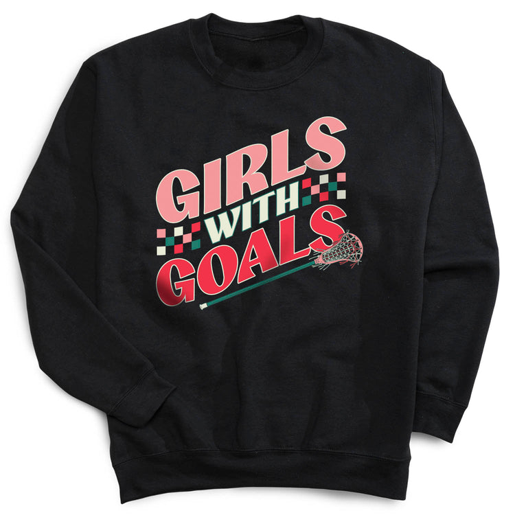 Girls Lacrosse Crewneck Sweatshirt - Girls With Goals