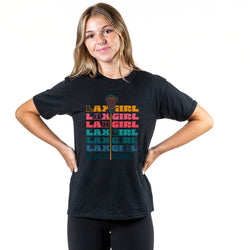Girls Lacrosse Short Sleeve T-Shirt - Lax Girl Remix