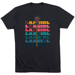 Girls Lacrosse Short Sleeve T-Shirt - Lax Girl Remix
