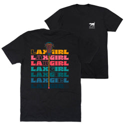 Girls Lacrosse Short Sleeve T-Shirt - Lax Girl Remix (Back Design)