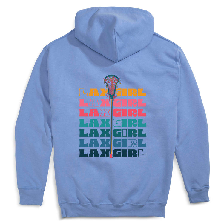 Girls Lacrosse Hooded Sweatshirt - Lax Girl Remix (Back Design)