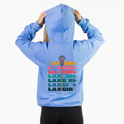 Girls Lacrosse Hooded Sweatshirt - Lax Girl Remix (Back Design)