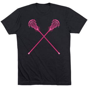 Girls Lacrosse Short Sleeve T-Shirt - Gritty in Pink