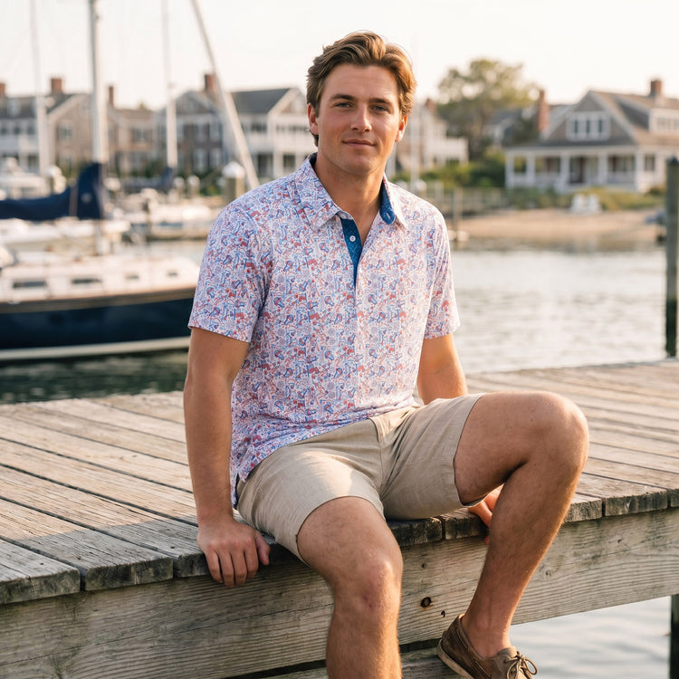 Lacrosse Short Sleeve Polo - All American
