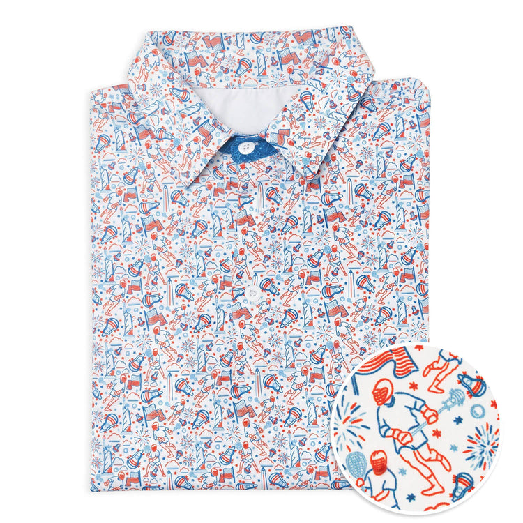 Lacrosse Short Sleeve Polo - All American